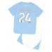 Günstige Manchester City Josko Gvardiol #24 Babykleidung Heim Fussballtrikot Kinder 2023-24 Kurzarm (+ kurze hosen)